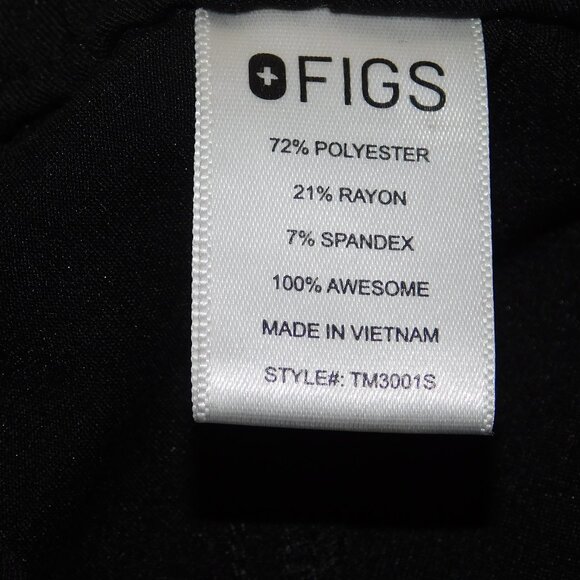 Figs Technical Collection Black Scrub Pants Size Small - Picture 9 of 10